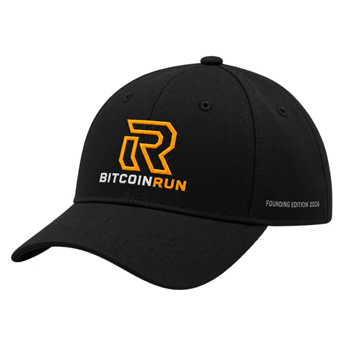 BitcoinRun Founding Edition black cap 45 degree view