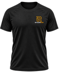 BitcoinRun Founding Edition black technical T-shirt front